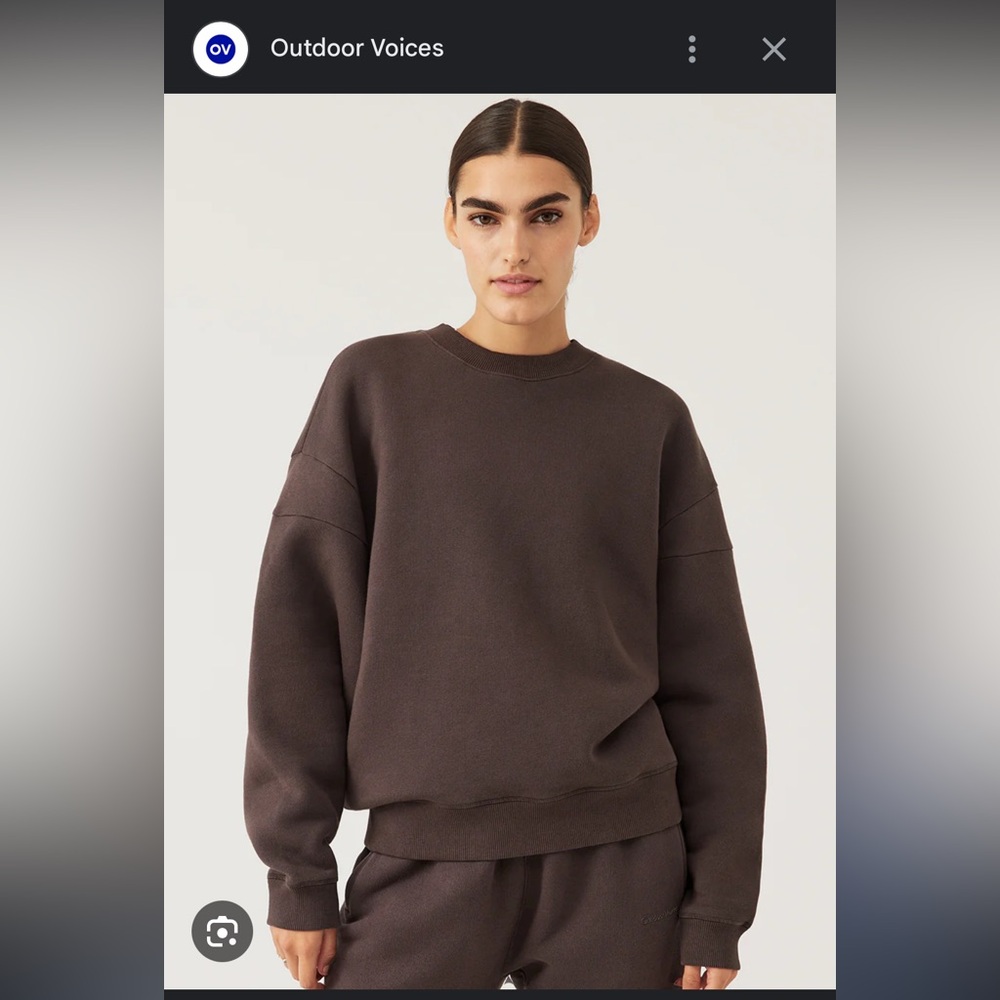 Outdoor Voices Nimbus Crewneck in Soil
